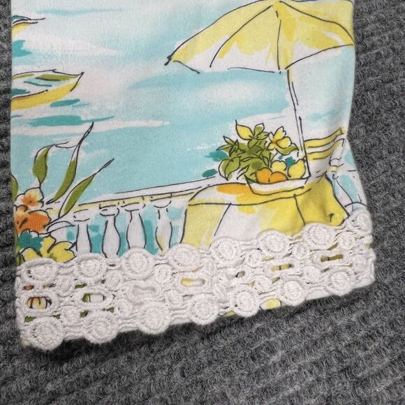 ALFRED DUNNER Shirt Women XL Scenic Lace Knit Top Beach Vacation 3/4 Sleeve READ - Picture 9 of 14